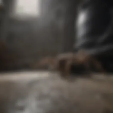 Vacuuming Spider Webs Vacuum cleaner removing spider webs