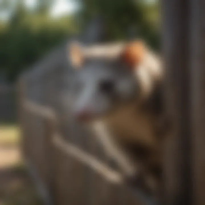 Opossum-proofing fence around property