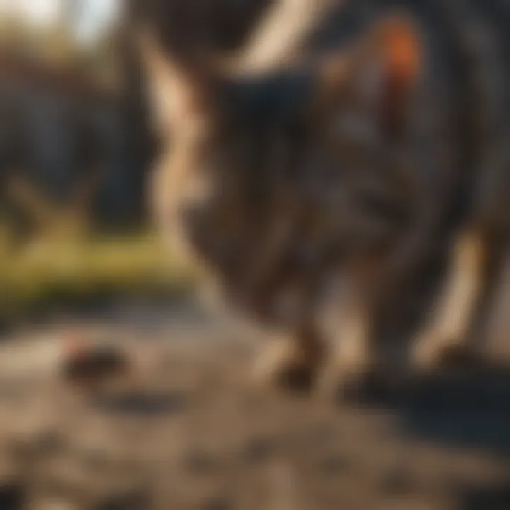Natural Predator Cat Hunting Rat