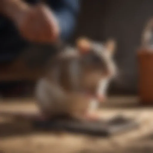 Rodent Control Specialist Setting Rat Trap