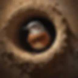Illustration of bird trapped inside wall cavity