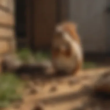 Natural Deterrents for Squirrels Natural deterrents scattered around an attic entrance