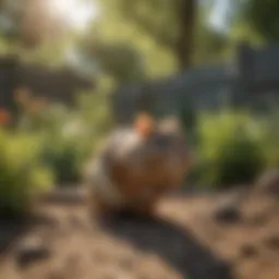 Natural rodent deterrents in a garden