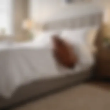 A clean bedroom with preventive measures in place