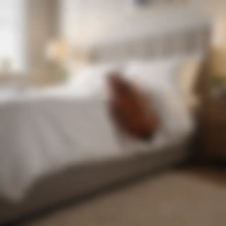 A clean bedroom with preventive measures in place