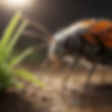 Visual representation of integrated pest management techniques in action