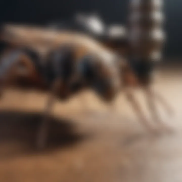 Precision Ant Extermination Professional exterminator with advanced equipment