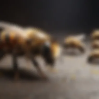 Indoor Bee Infestation Close-up Close-up of indoor bee infestation