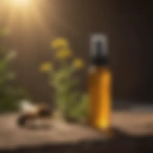 Organic bee spray bottle with natural ingredients