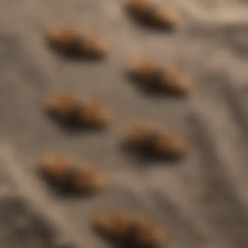 Close-up of clothes moths on fabric