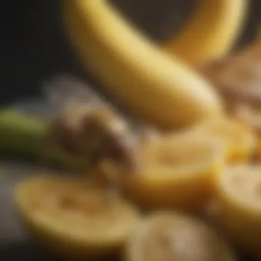 Fruit fly trap with ripe banana slices