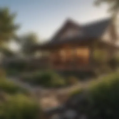 Modified yard with effective habitat changes