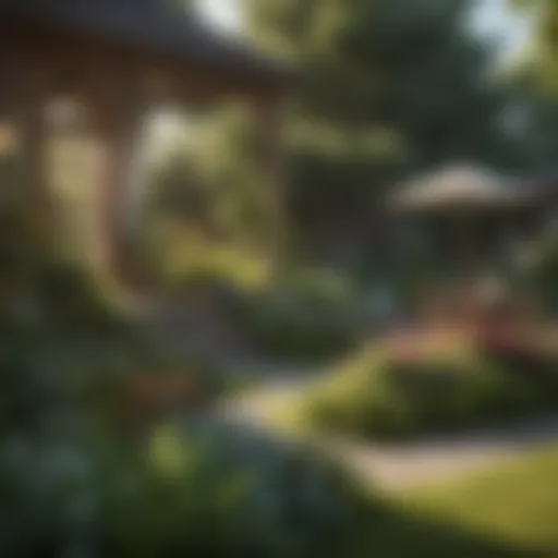 Lush yard with plants and no mosquitoes