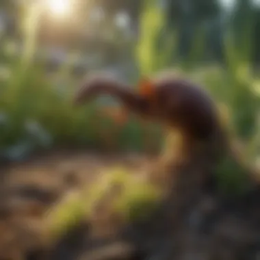 Illustration of crazy ant habitats in a garden