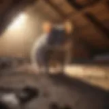 Roof rat in an attic space