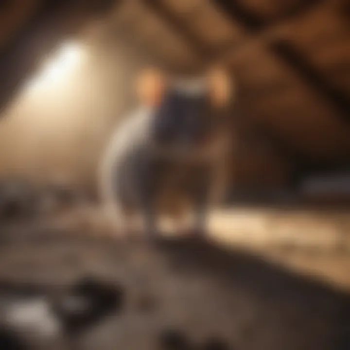 Roof rat in an attic space