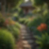 A lush garden with healthy plants free from gopher damage