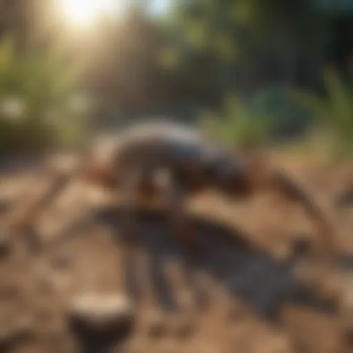 Close-up of a scorpion in its natural habitat