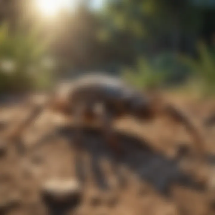 Close-up of a scorpion in its natural habitat