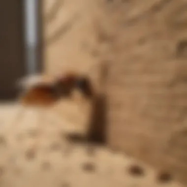 Termite Treatment Application Professional applying treatment for termite control in a home