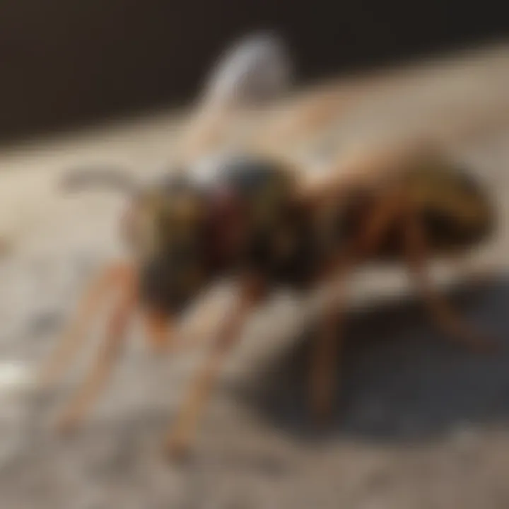 Infographic on safety precautions when encountering wasps