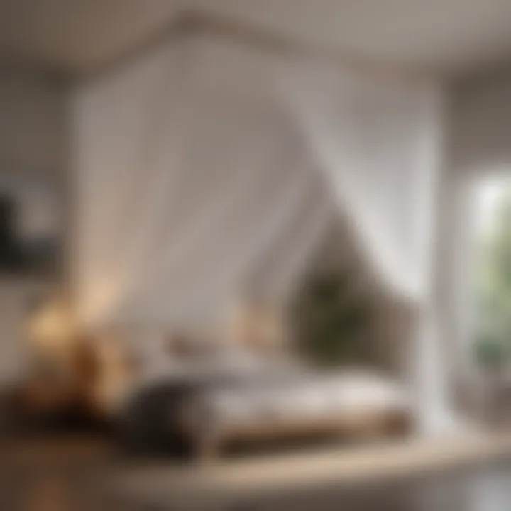 Minimalist Bedroom Design with Mosquito Net Minimalist bedroom design with mosquito net