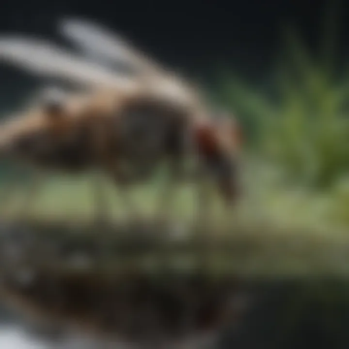 Mosquito larvae control in stagnant water