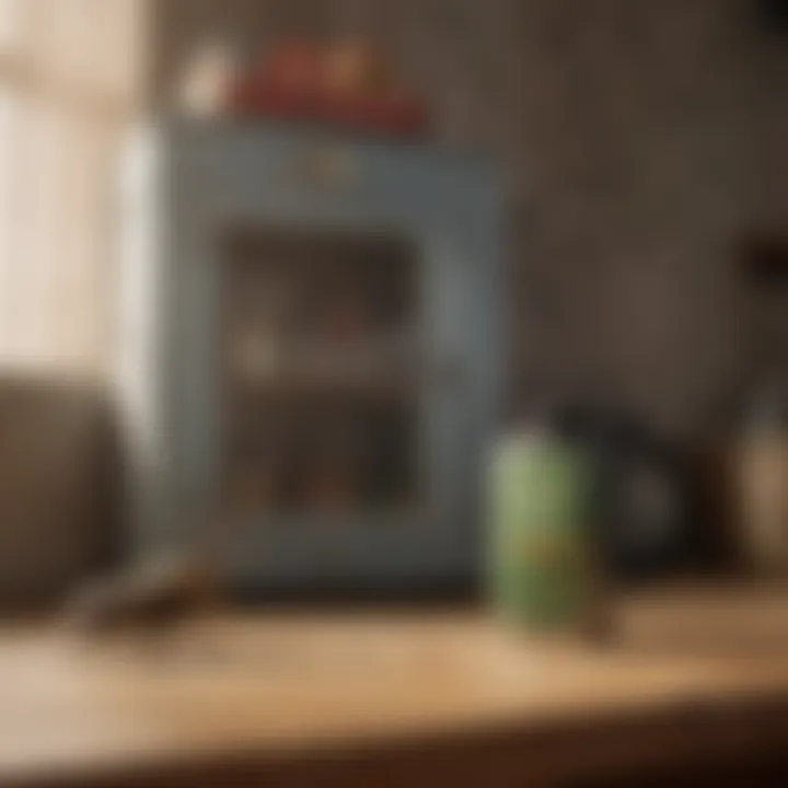 An illustration demonstrating safe application techniques for pest control products in a home environment.