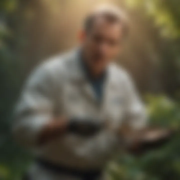 Professional pest control technician in action