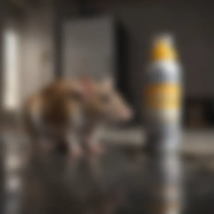 Safe application of anti rat spray in a household setting