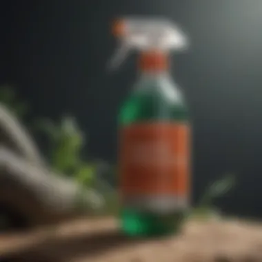 Chemical deterrents in a spray bottle ready for application