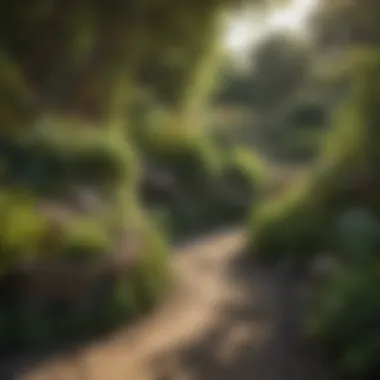 A dense garden with natural barriers to deter snakes