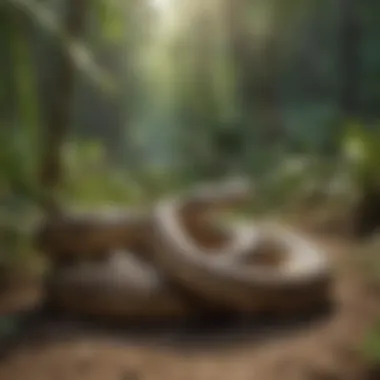 An illustration showing snake behavior and habitats