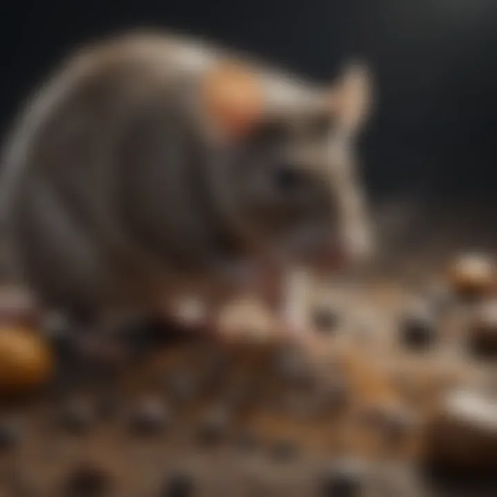 Variety of Rat Poison Formulations Close-up of various types of rat poison granules and bait formulations.