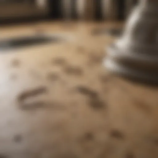 Ants crawling on kitchen countertop