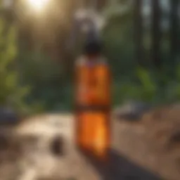Tick repellent spray bottle