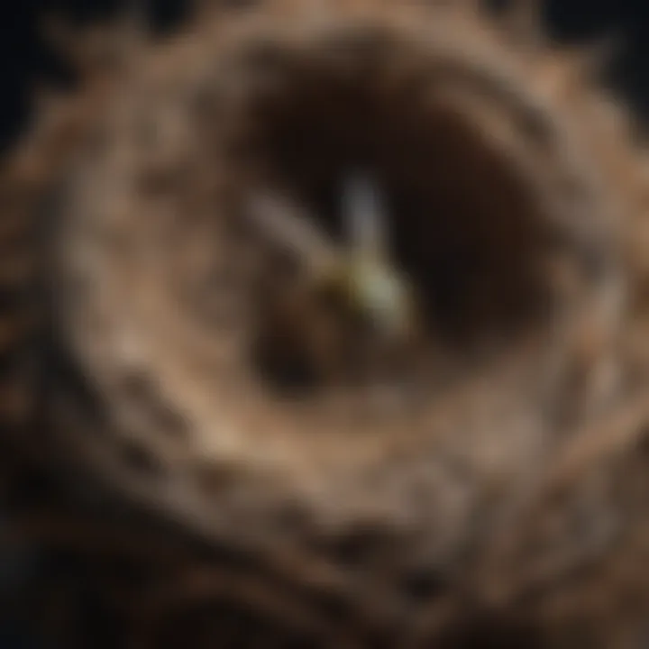 Identifying characteristics of a wasp nest