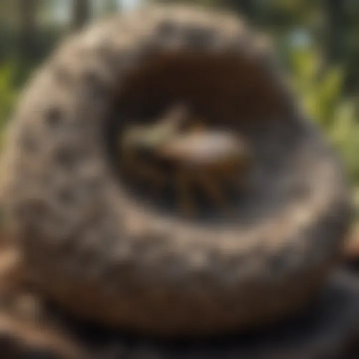 Eradicating a wasp nest using natural repellents