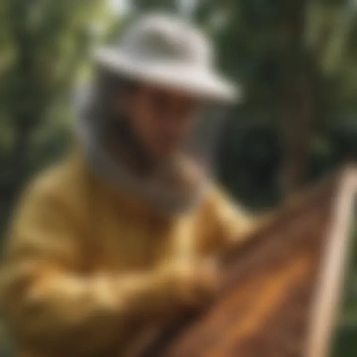 Professional Beekeeper at Work