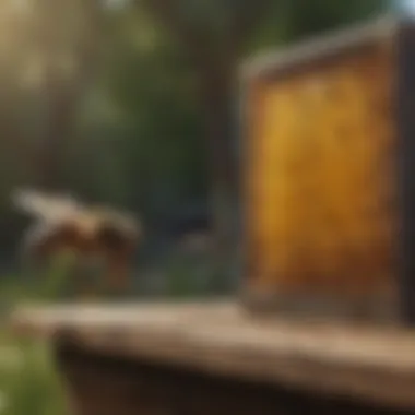 Natural bee repellent being applied to deter bees