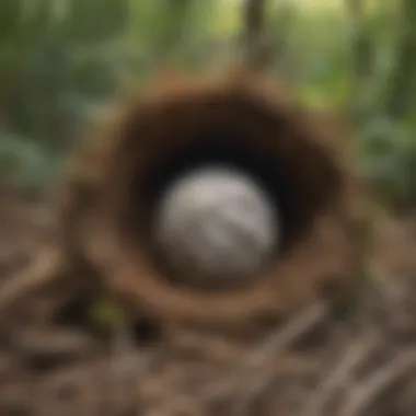 Illustration showcasing environmentally friendly eradication methods for a ground hornets' nest