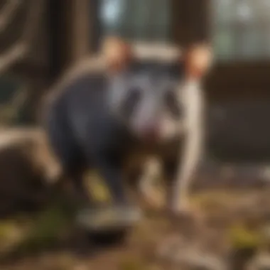 Safe removal of opossums from house