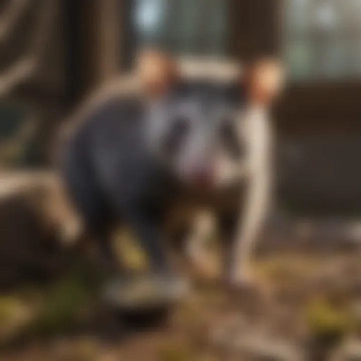 Safe removal of opossums from house