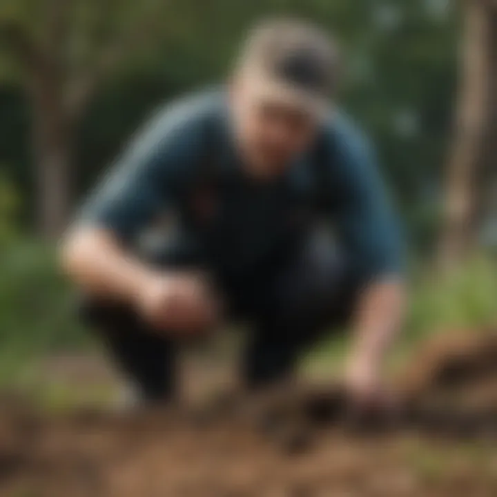 Professional Exterminator Eliminating Voles