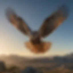 Bird of Prey Hovering in the Sky