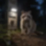Nighttime motion sensor light scaring raccoons
