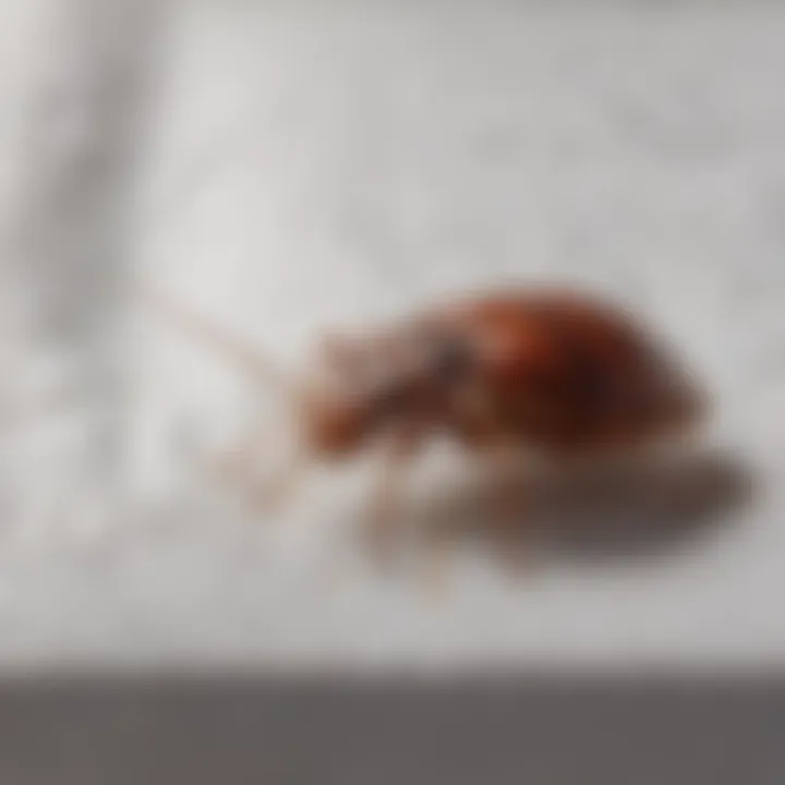 Illustration showing bed bug repelled by mattress protector