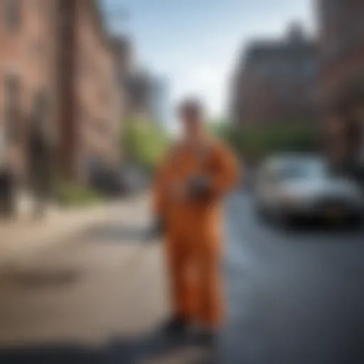 Ehrlich Pest Control team in action addressing a pest issue in an urban setting