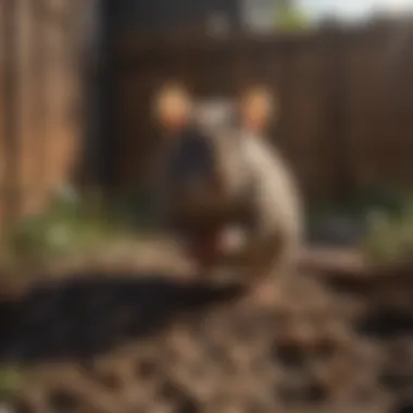 Unveiling the Rat by the Compost Bin Rat near compost bin