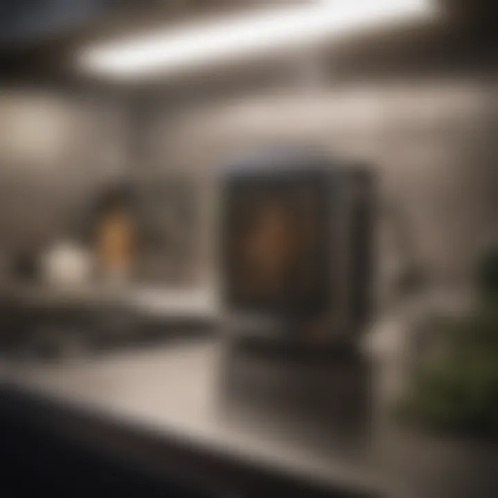 Bug zapper integrated seamlessly into commercial kitchen decor